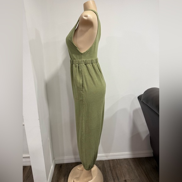 Free People Beach Kyle racerback mosstone green Jumpsuit - Picture 6 of 7